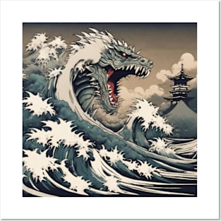 sea monster in japan Posters and Art